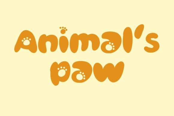 Animal s Paw Font: The Cute Chubby Display Typeface for Handmade Products
