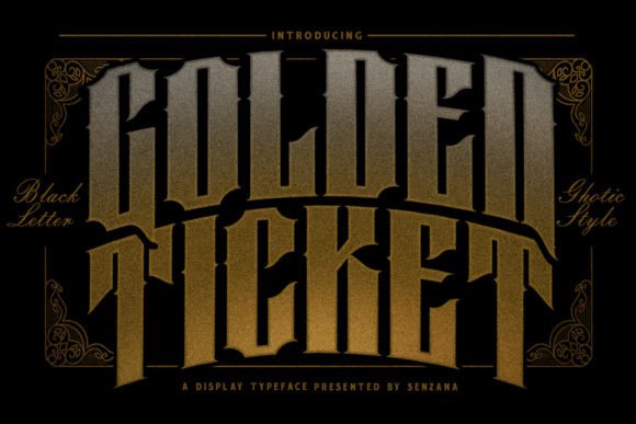 Golden Ticket Font: A Display Typeface for Editorial Impact