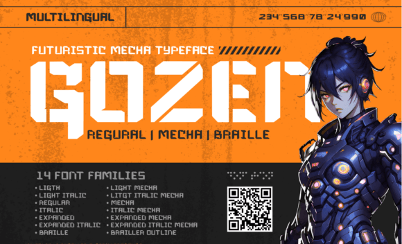 Gozen: A Futuristic Display Font for Modern Web Design
