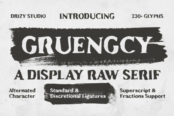 Gruengcy: A Display Font That Knows Its Place