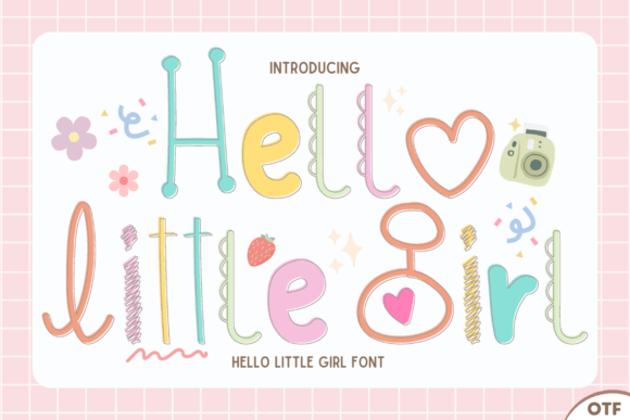 Hello Little Girl Font: A Charming Display Typeface for Editorial Design