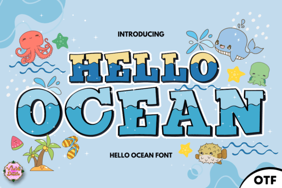 Hello Ocean: A Display Font for Small Business Branding