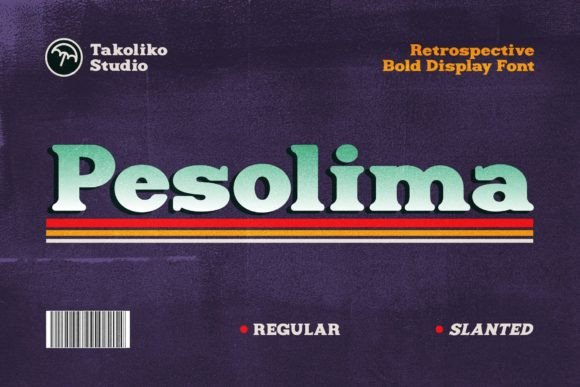 Pesolima Font: Retro Serif Style for Modern Branding