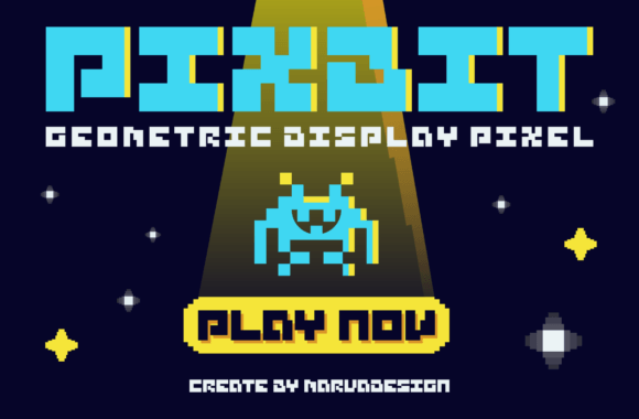 Pixbit Display Font: Retro Pixel Charm for Editorial Design