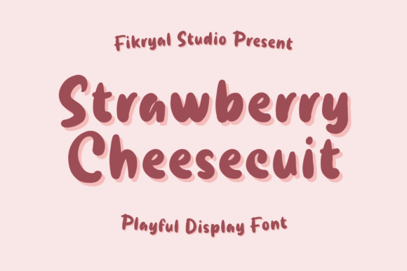Strawberry Cheesecuit: A Playful Display Font for Branding