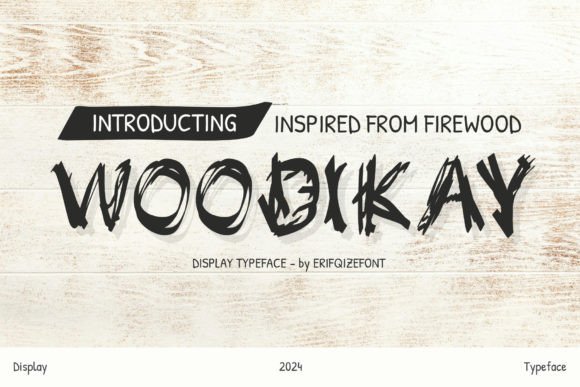 Woodikay: A Bold Display Font for Editorial Design and Content Branding